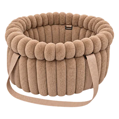 Brown Corduroy Calming Dog Carrier