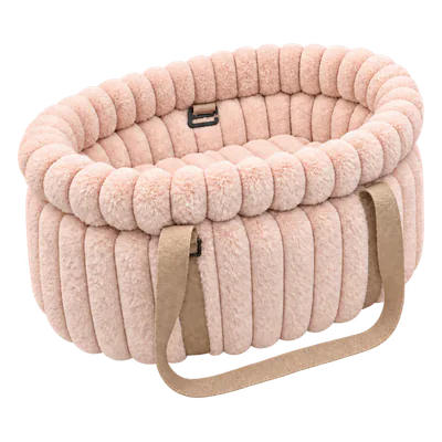 Pale pink Corduroy Calming Dog Carrier