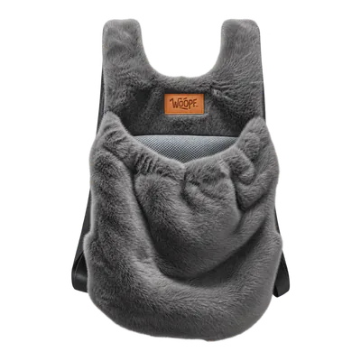 Grey Furry Range Puppy Pouch