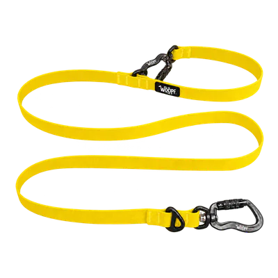 Yellow Sealskin Extendable Leash