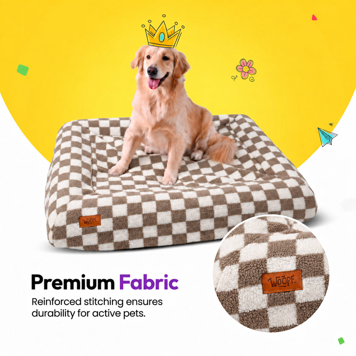 Brown | SNÜZ Bed Slip-On Cover Fleece: Premium fabric