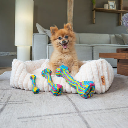 Furry Corduroy Open Front Rectangle Bed