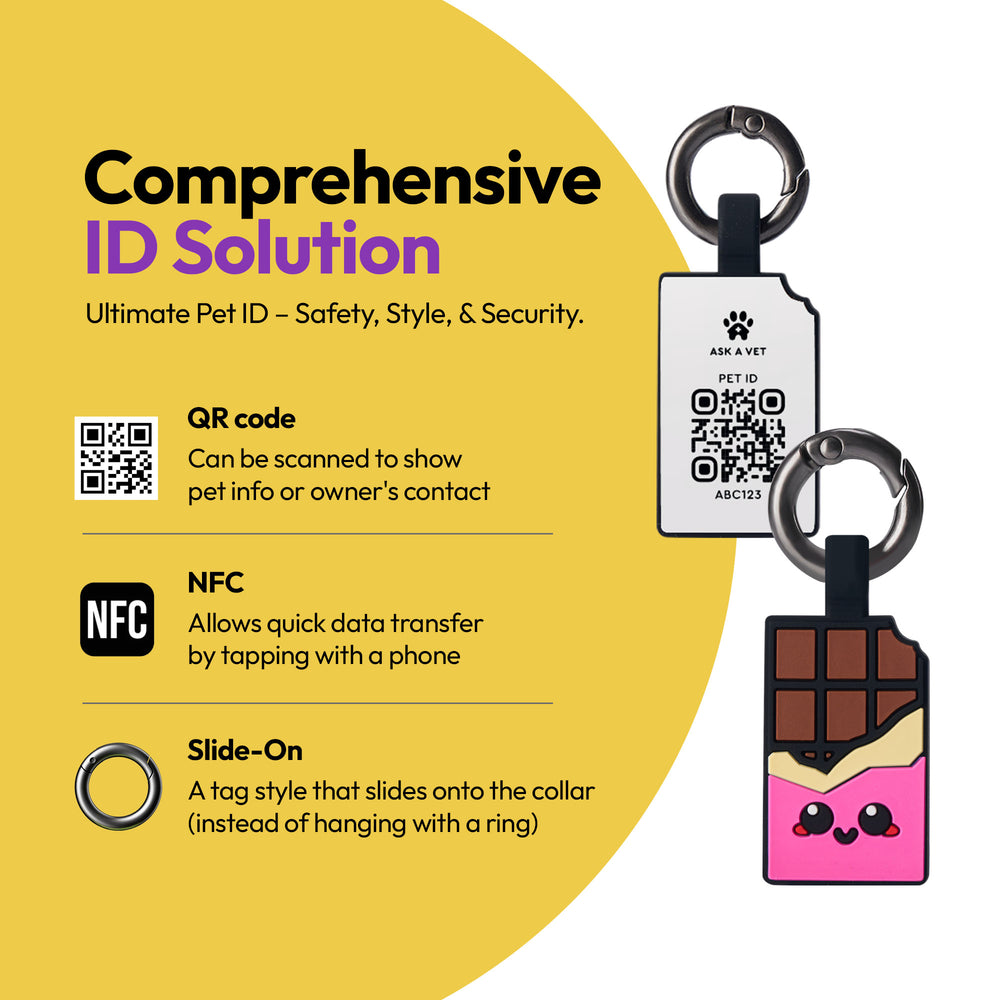 Smart ID Tag, Chocolate Pink