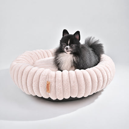 Lit Rond en Velours Côtelé Furry