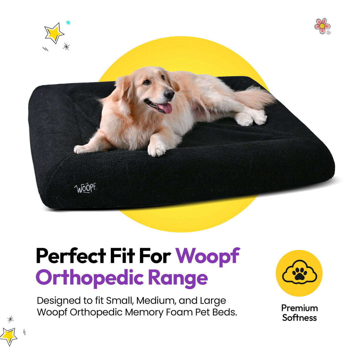 Black | SNÜZ Bed Slip-On Cover Fleece: Perfect fit