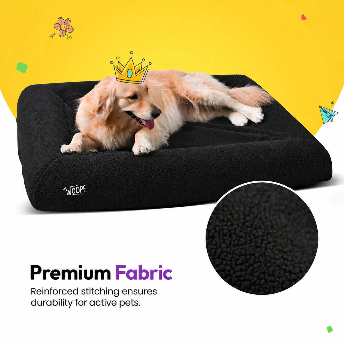Black | SNÜZ Bed Slip-On Cover Fleece: Premium Fabric