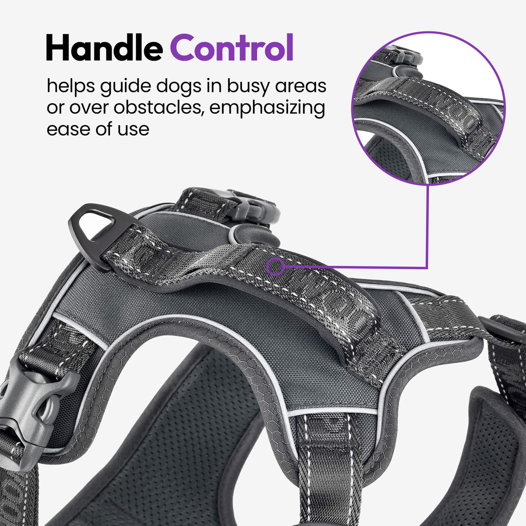 Explorer Dog Harness – No Pull Adjustable Harness with Front & Back D-Rings | Reflective, Breathable, Lightweight & Escape-Proof | Handle for Training & Control | Small, Medium & Large Dogs