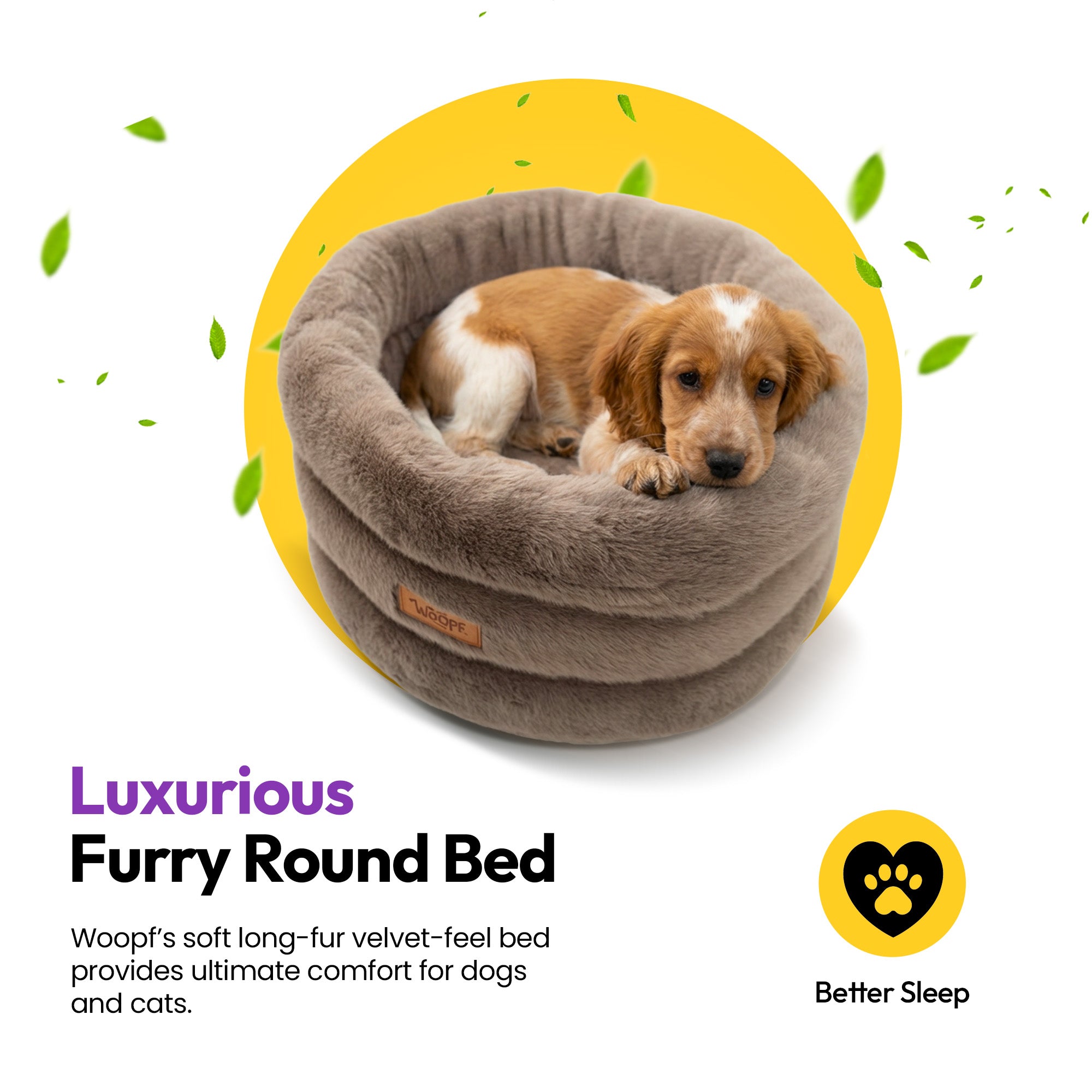 Furry Range Round Bed