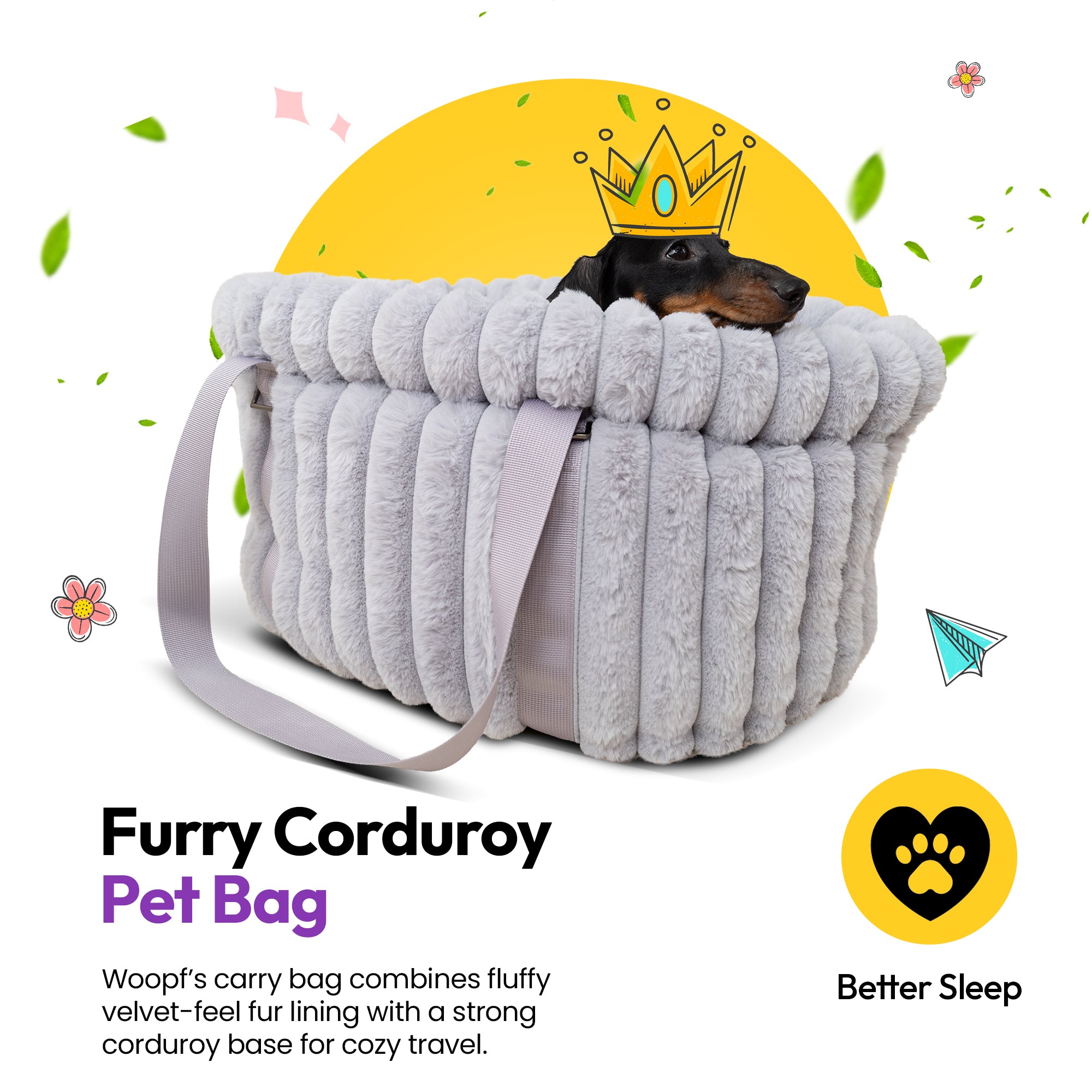 Furry Corduroy Handbag