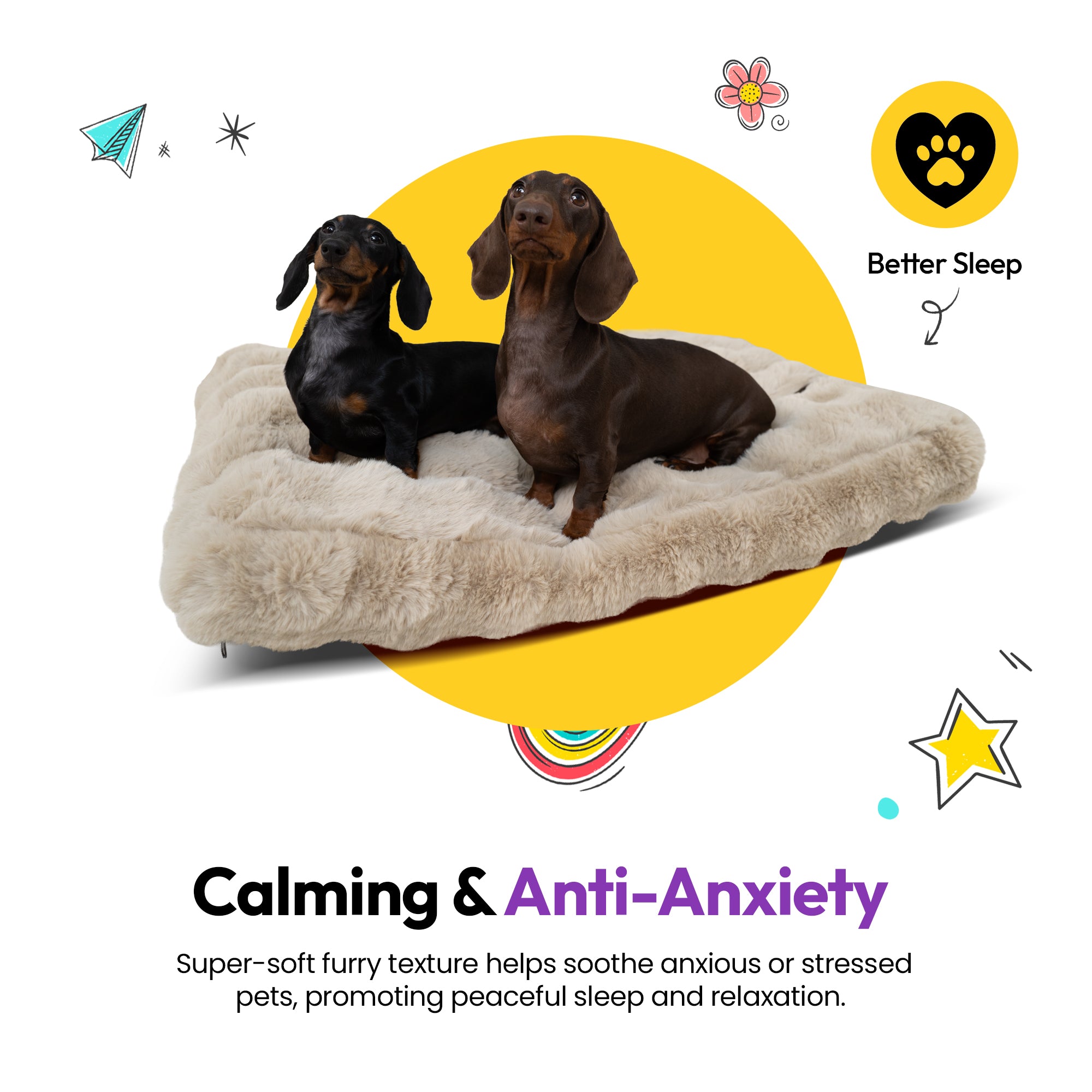 毛むくじゃらの曲線長方形寝具マット