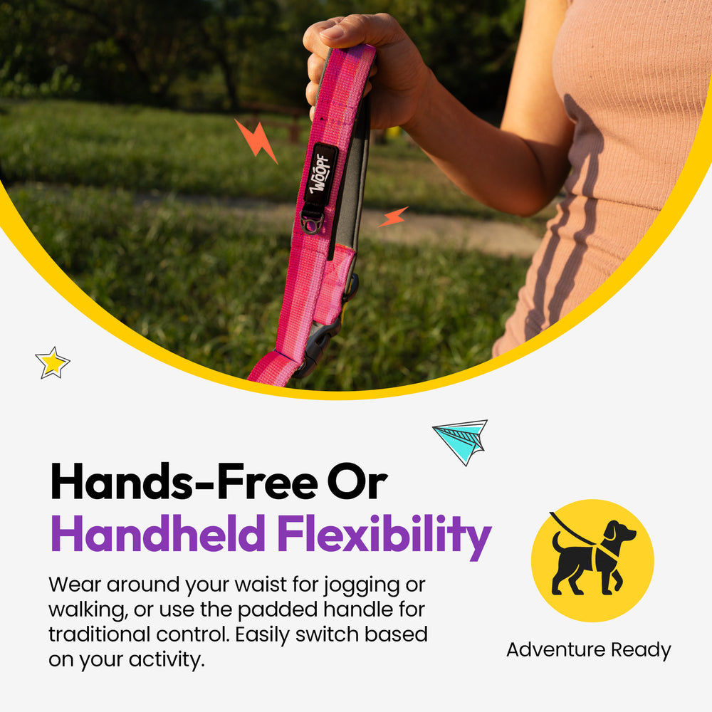 Explorer Bungee Leash, Pink