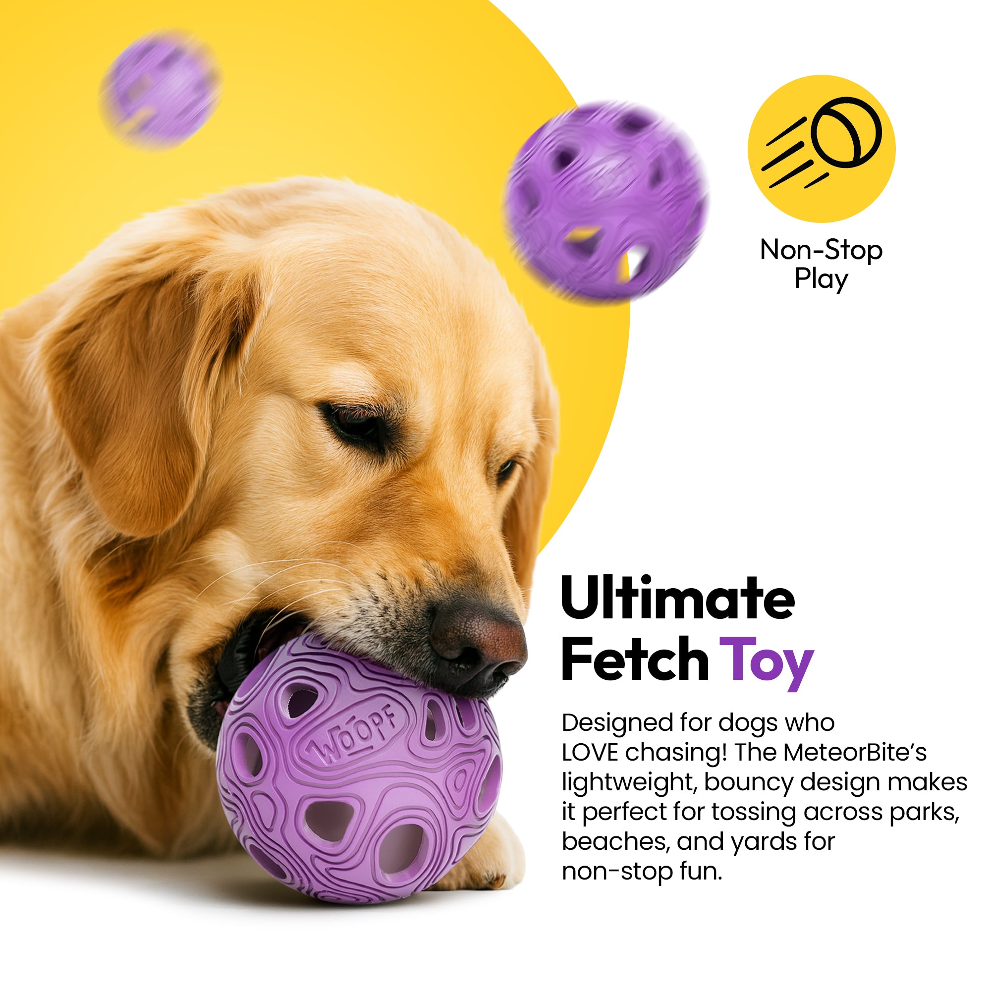 MeteorBite Glow Dog Chew Toy – Durable, Bouncy, Glow-in-the-Dark Ball for Dogs