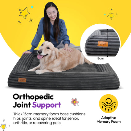 SNÜZ Orthopedic Corduroy Bed