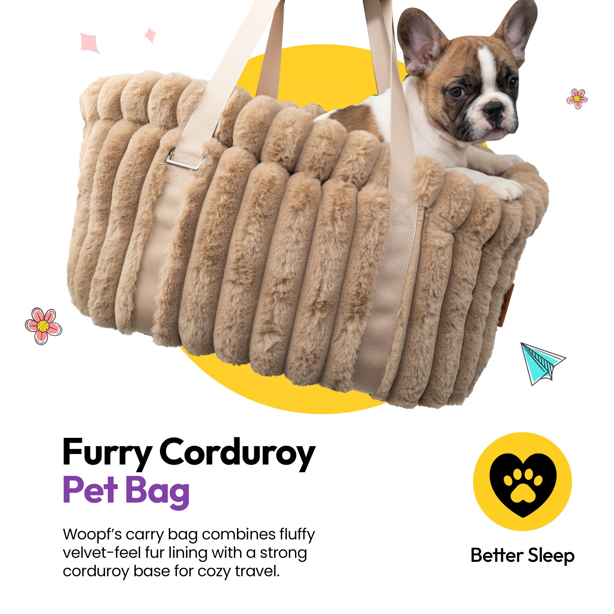 Furry Corduroy Handbag
