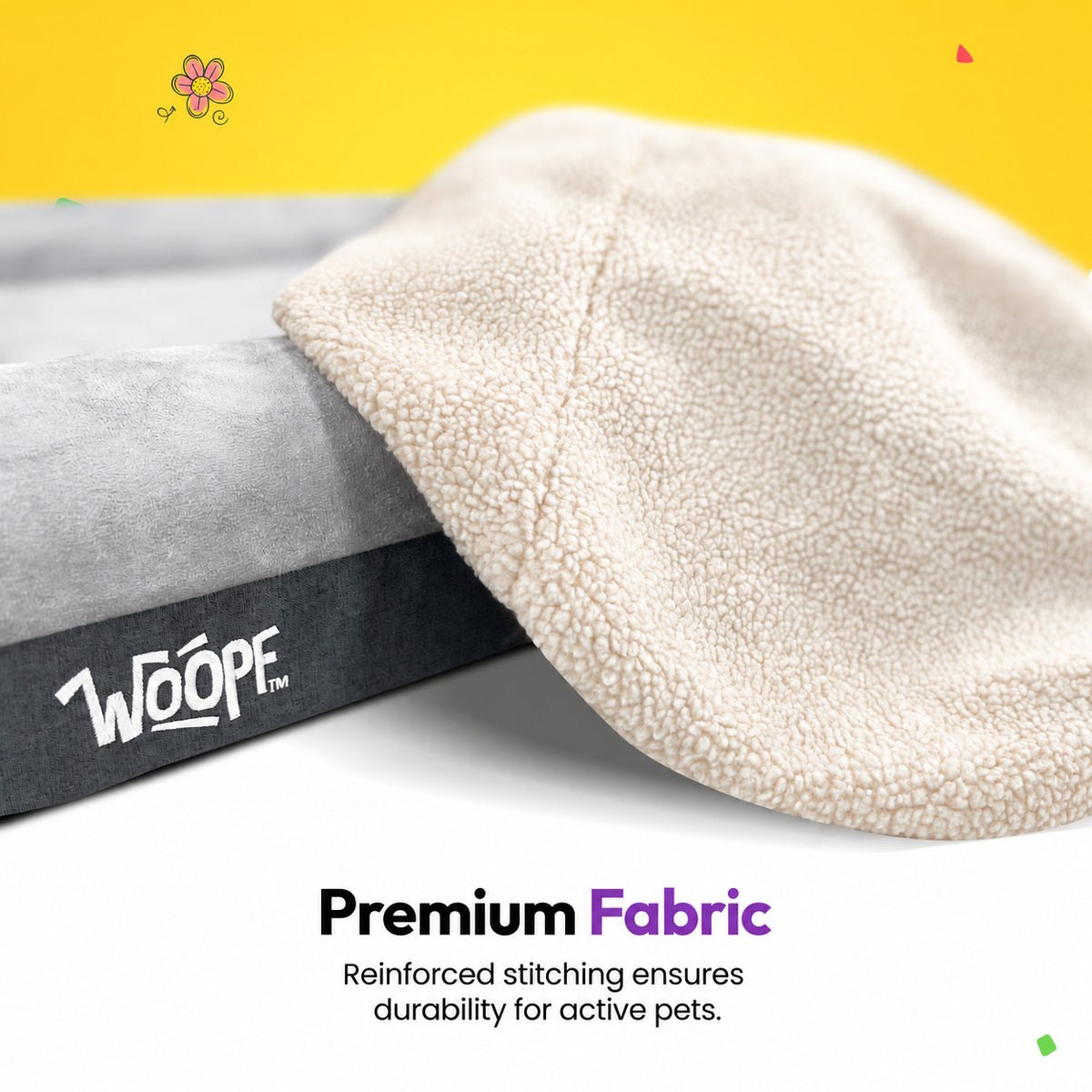 Cream | SNÜZ Bed Slip-On Cover Fleece: Premium fabric