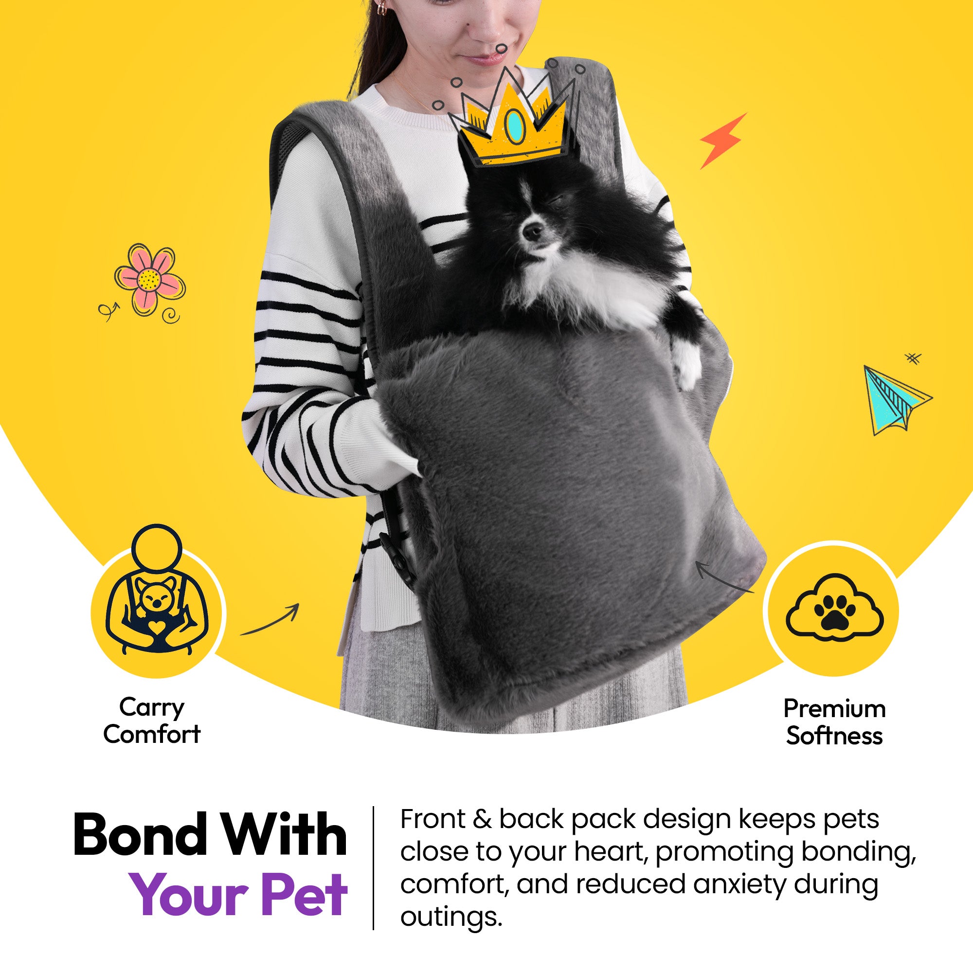 Pochette pour chiot en peluche