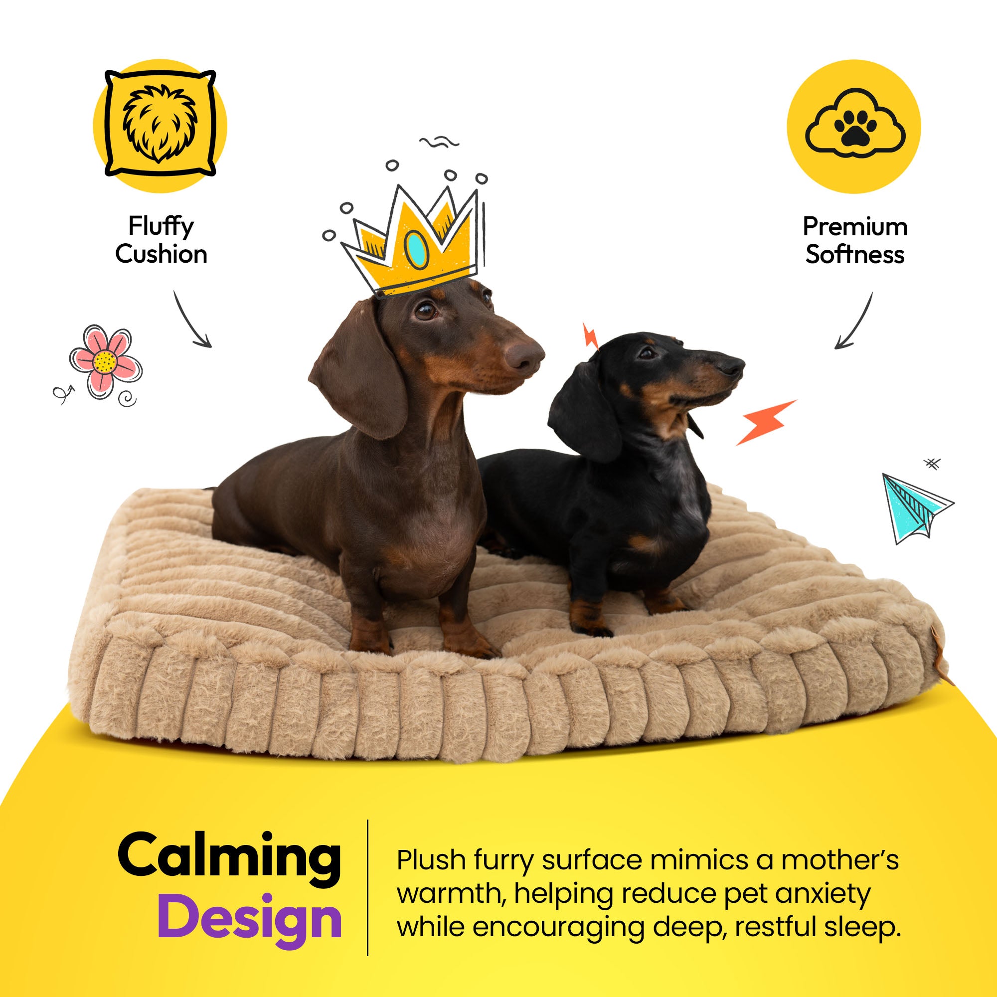 Tapis de couchage en velours côtelé duveteux