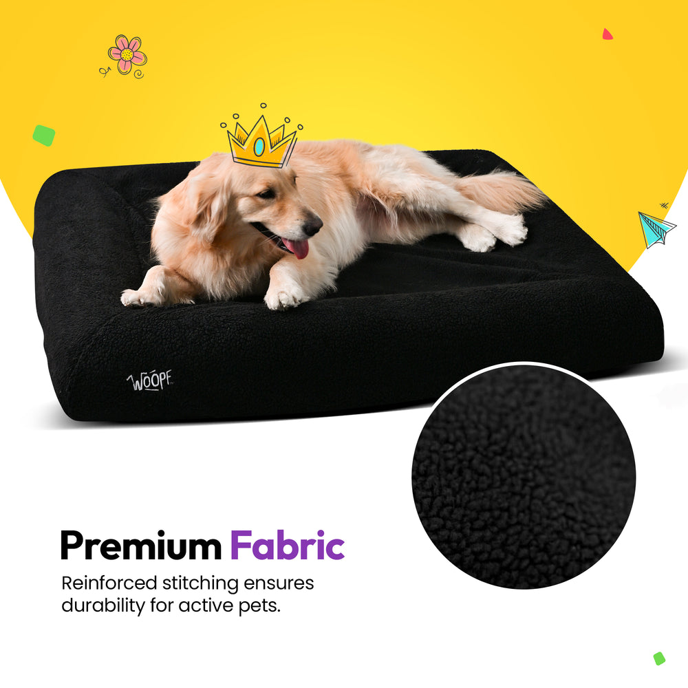 SNÜZ Bed Slip-On Cover Fleece, Black