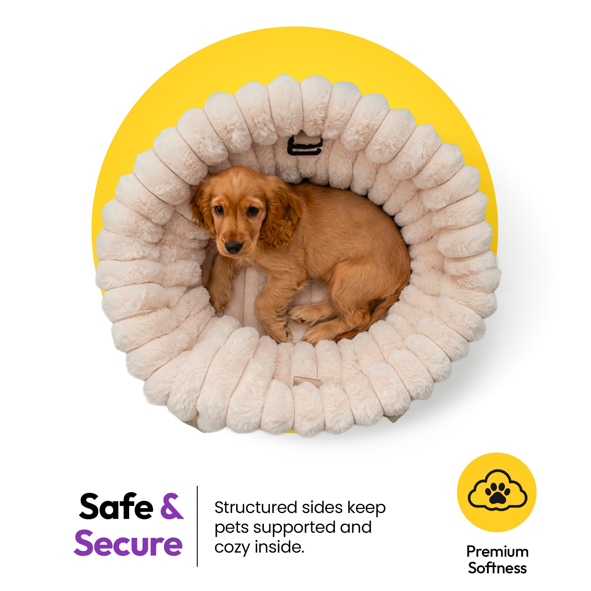 Furry Corduroy Puppy Handbag