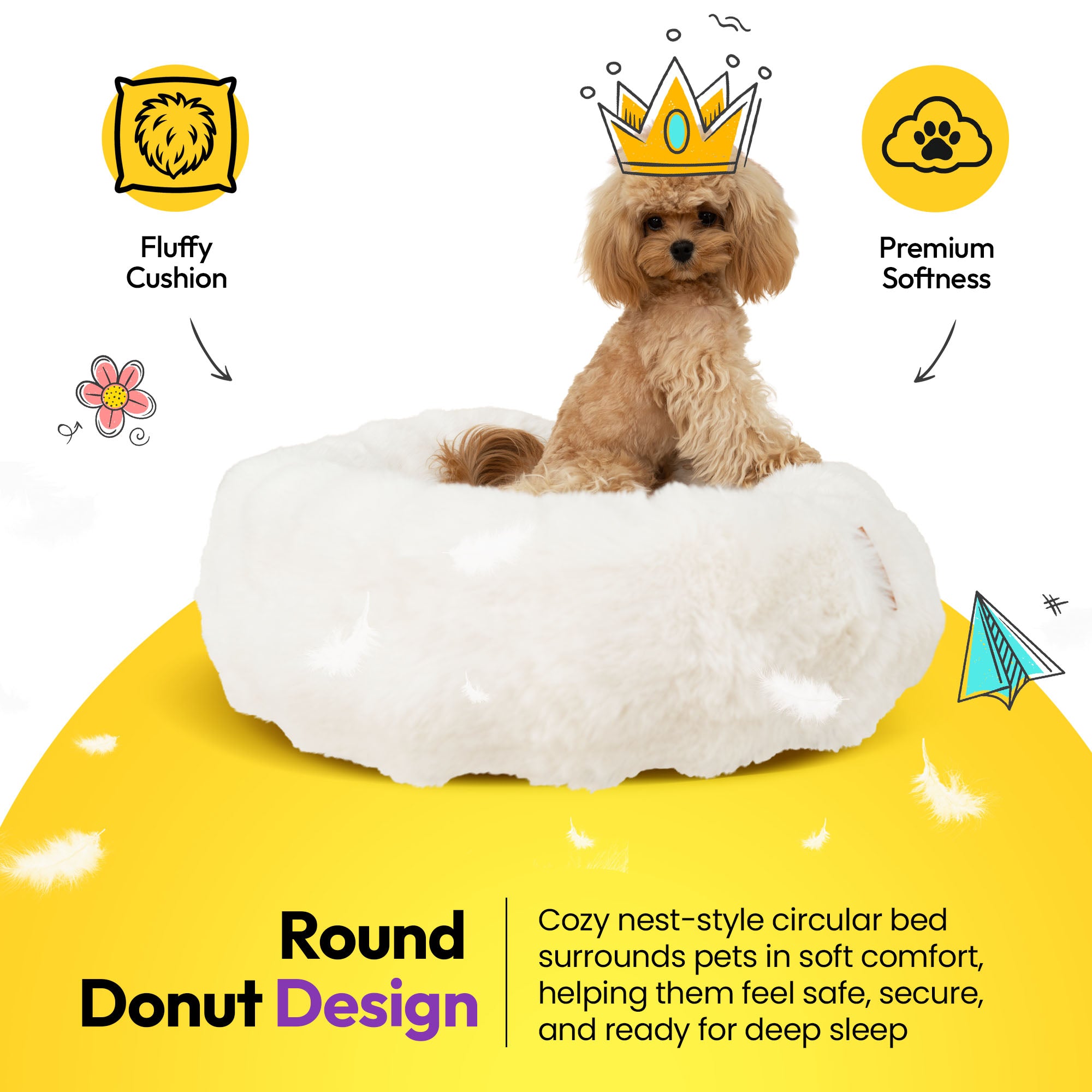 Flauschige Kurven Offenes Rechteckbett