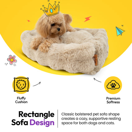 Furry Curves Rectangle Bed