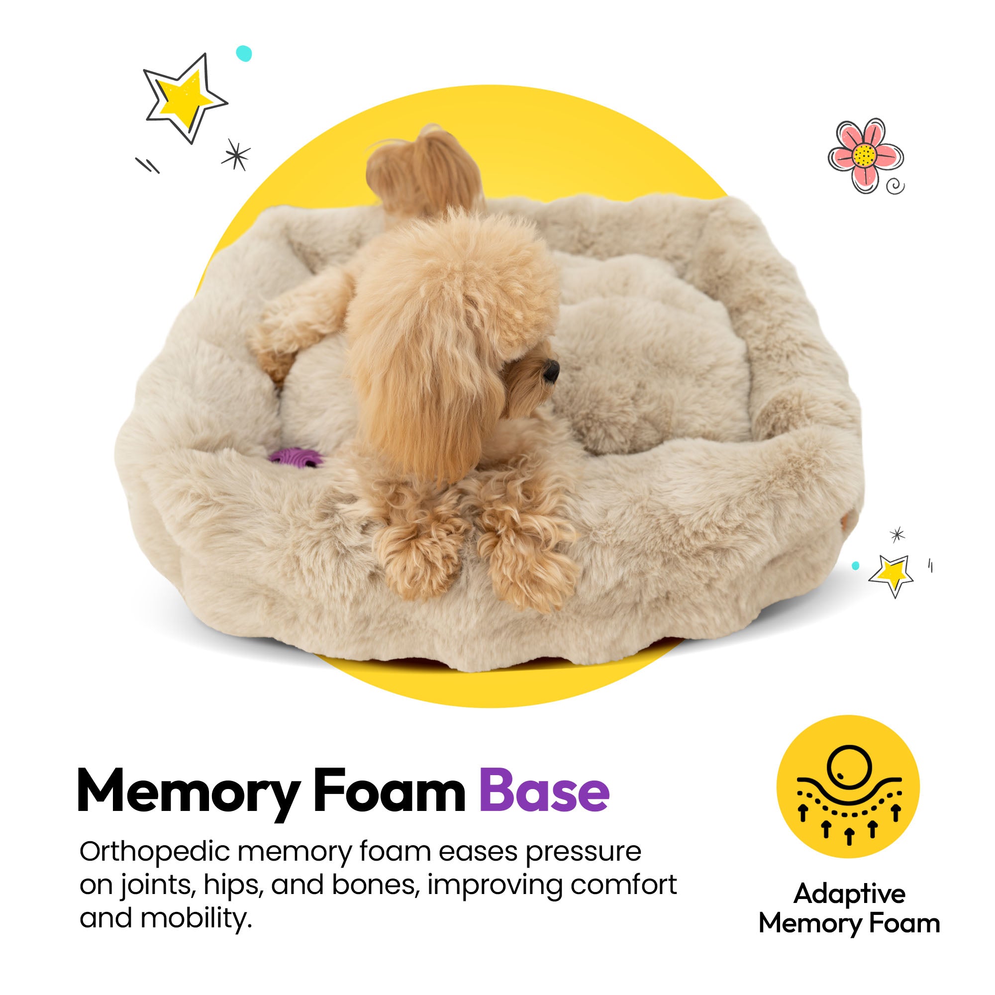 毛足の長い畝織り長方形ベッド