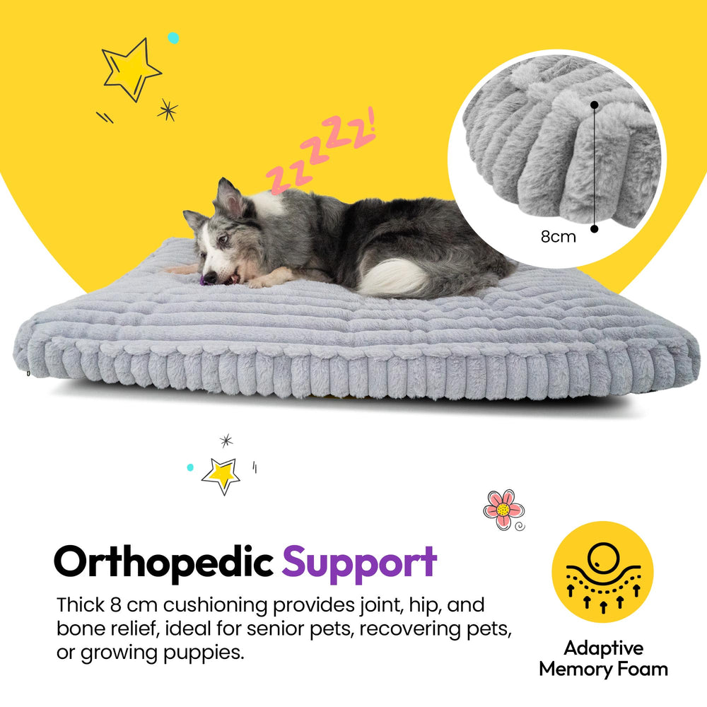 Furry Corduroy Sleeping Mat, Grey