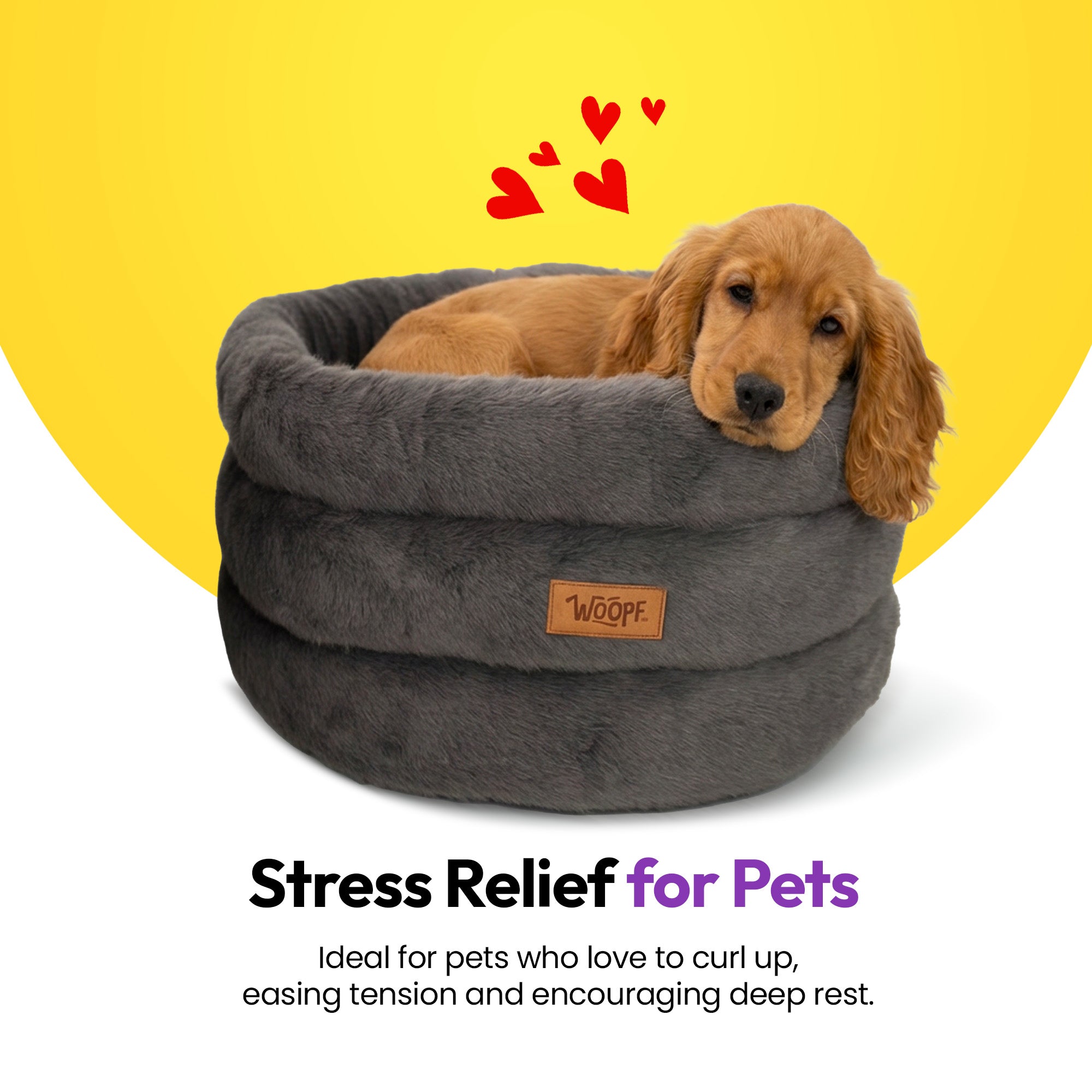 Lit rond à poils doux