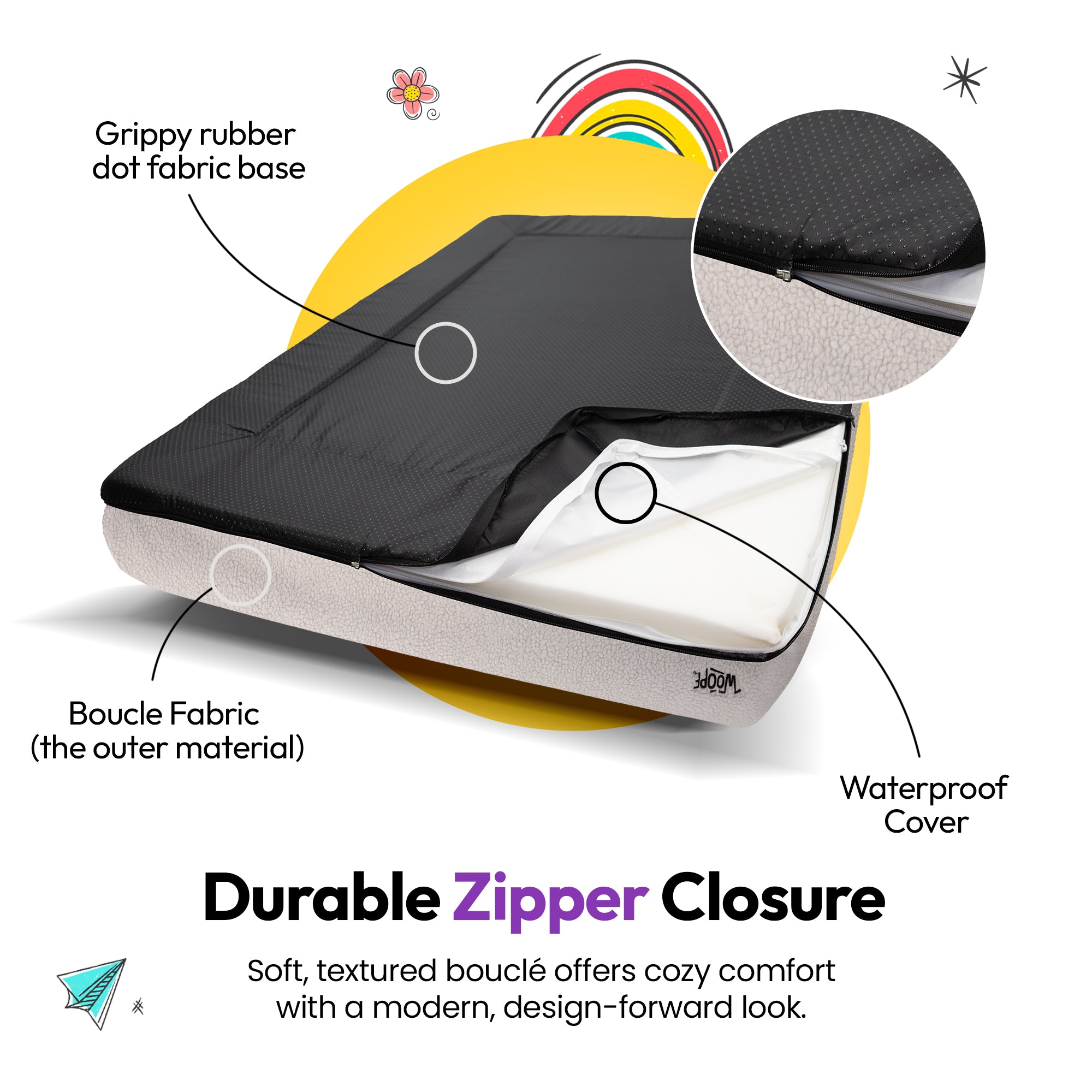 Cama ortopédica infusionada con lavanda