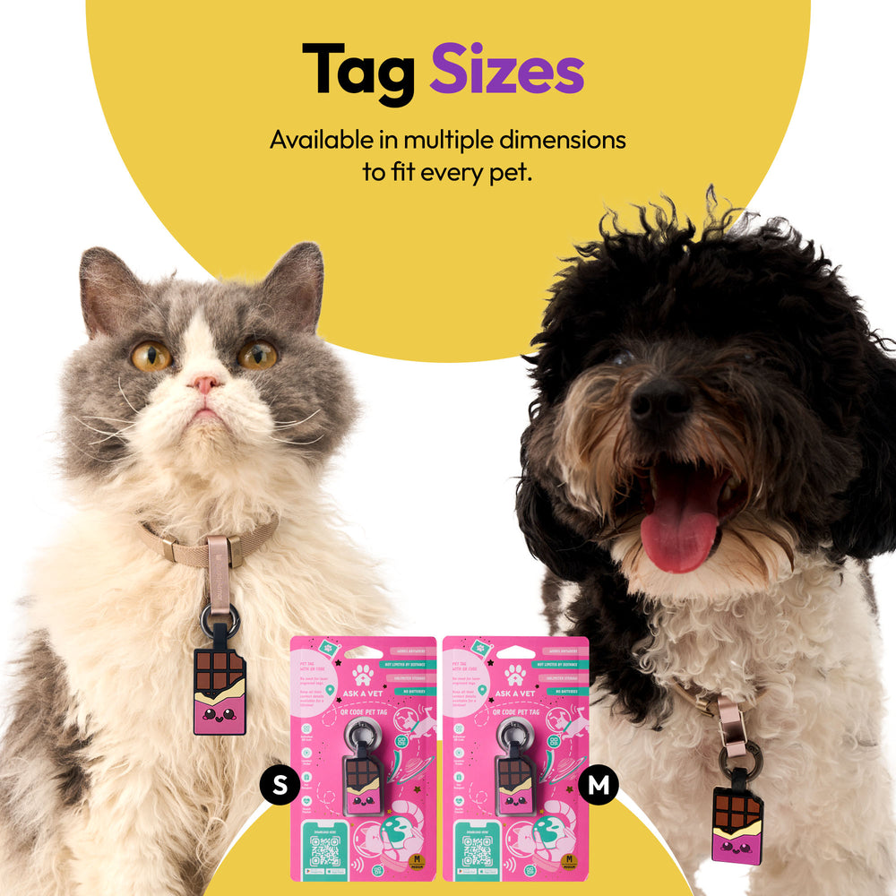 Smart ID Tag, Chocolate Pink