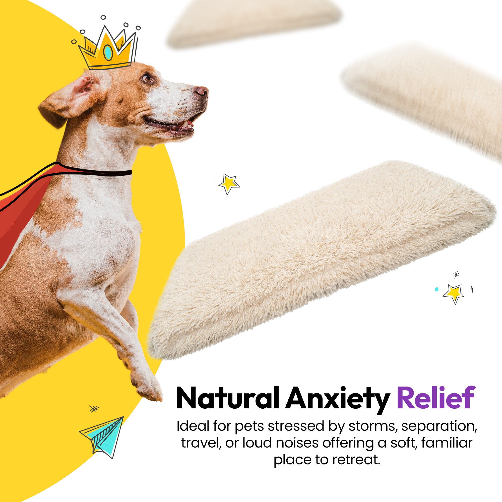 Tapis de sommeil apaisant en poils doux et touffus