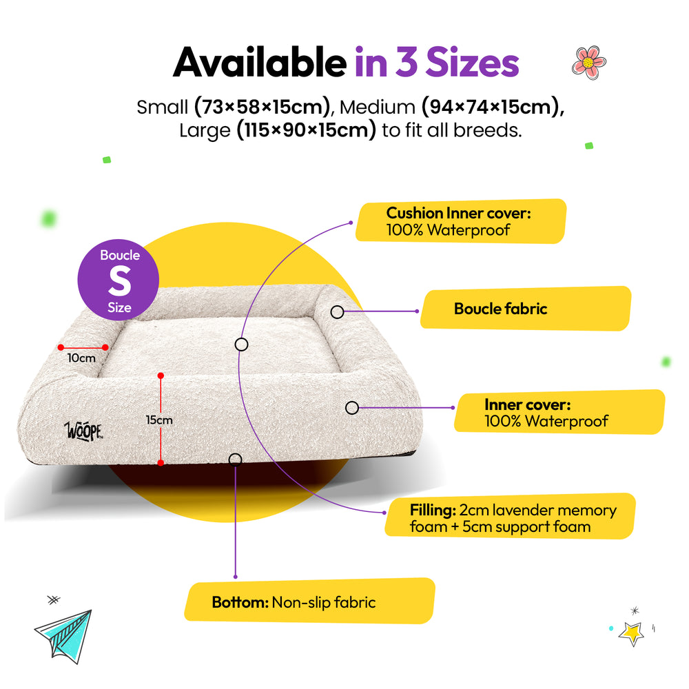 SNÜZ Vet Orthopedic Bed, Cream