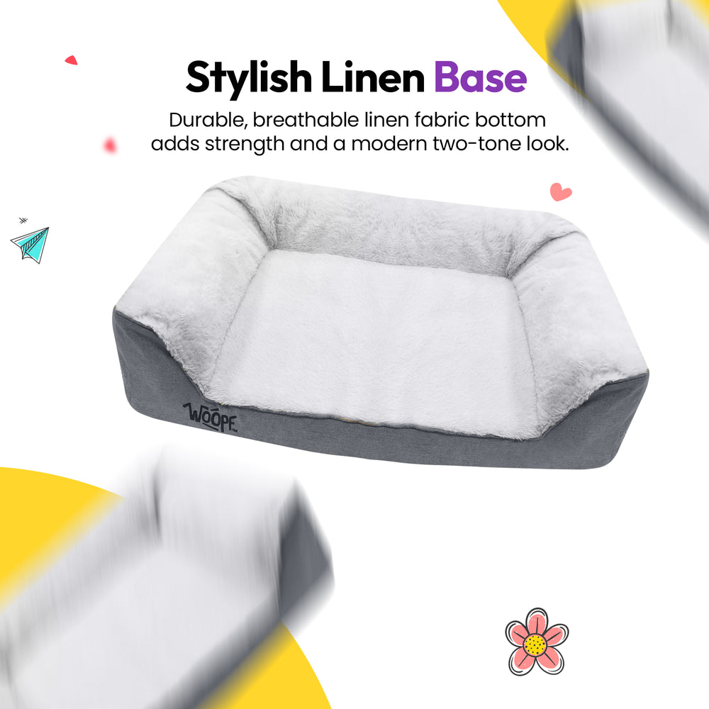 SNÖR Vet Orthopedic Bed, Grey