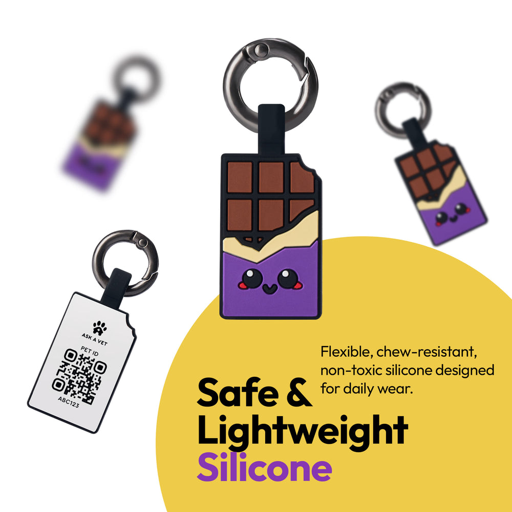 Smart ID Tag, Chocolate Purple