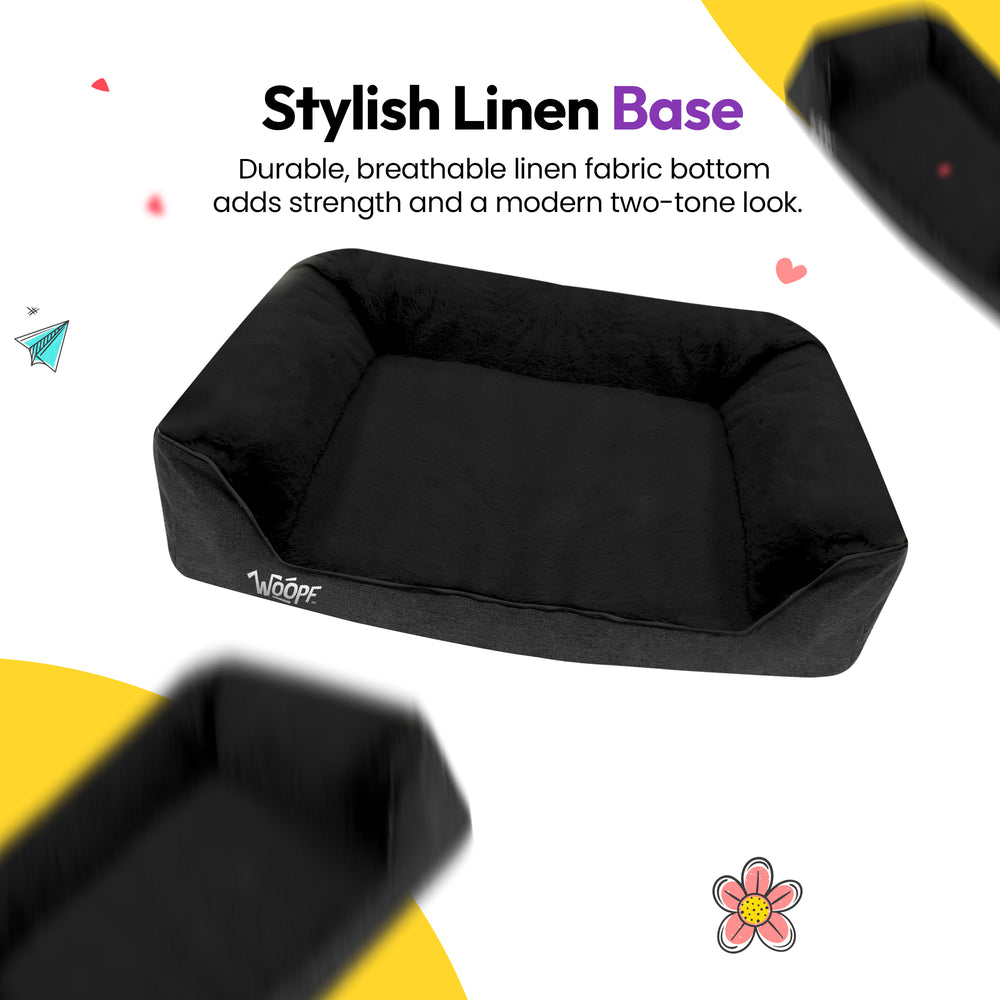SNÖR Vet Orthopedic Bed, Black