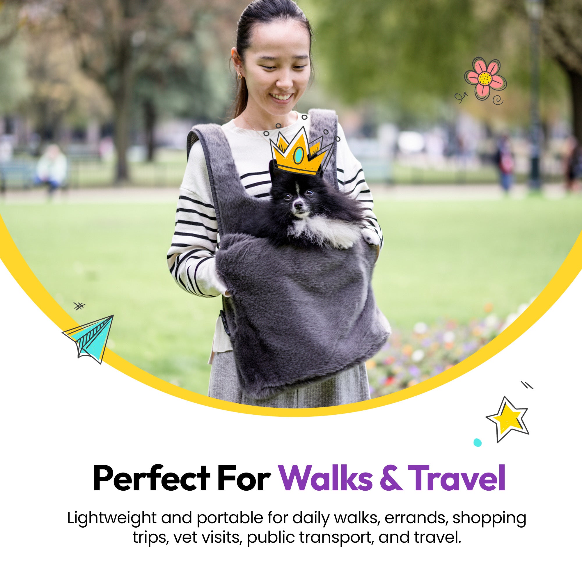 Pochette pour chiot en peluche