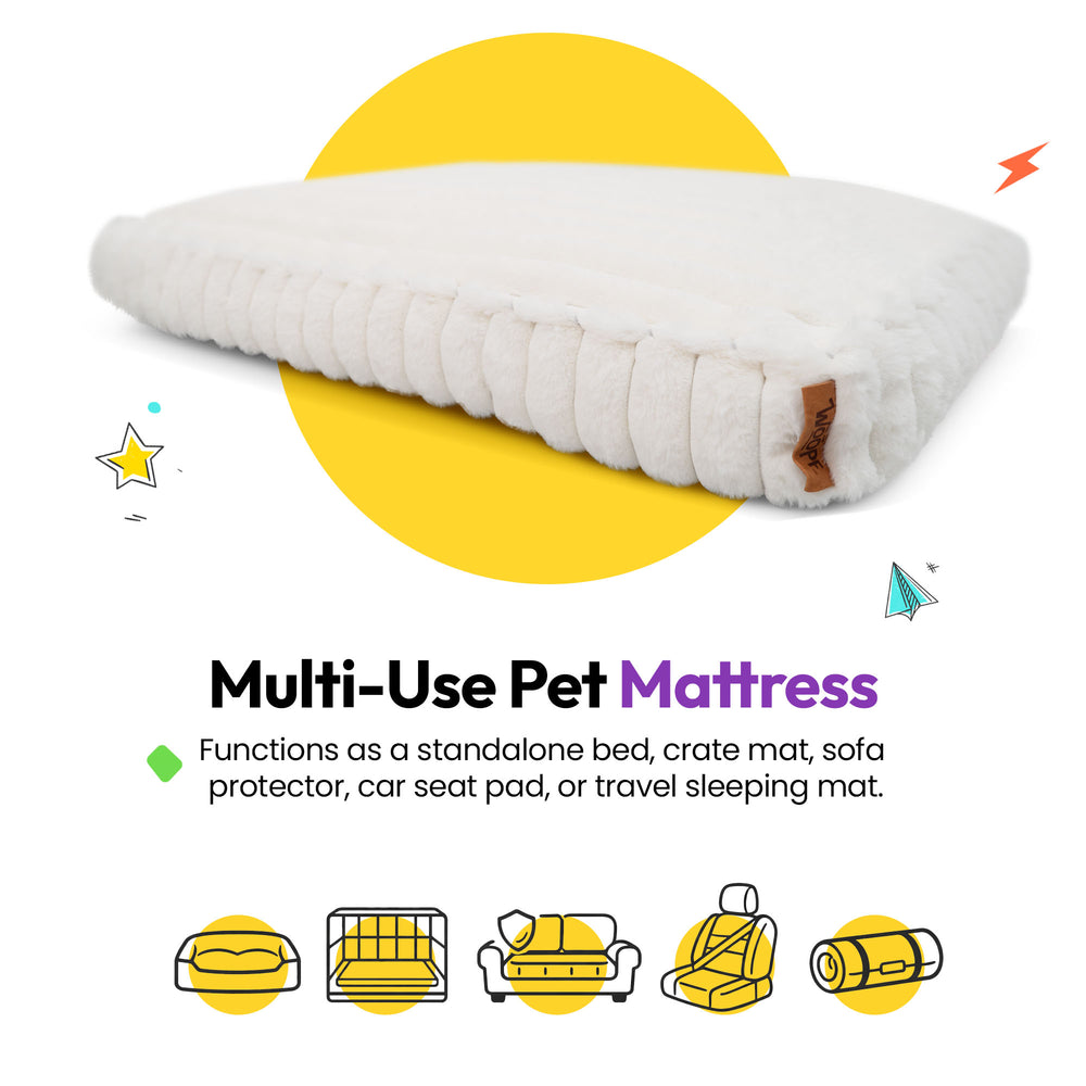 Furry Corduroy Sleeping Mat, White