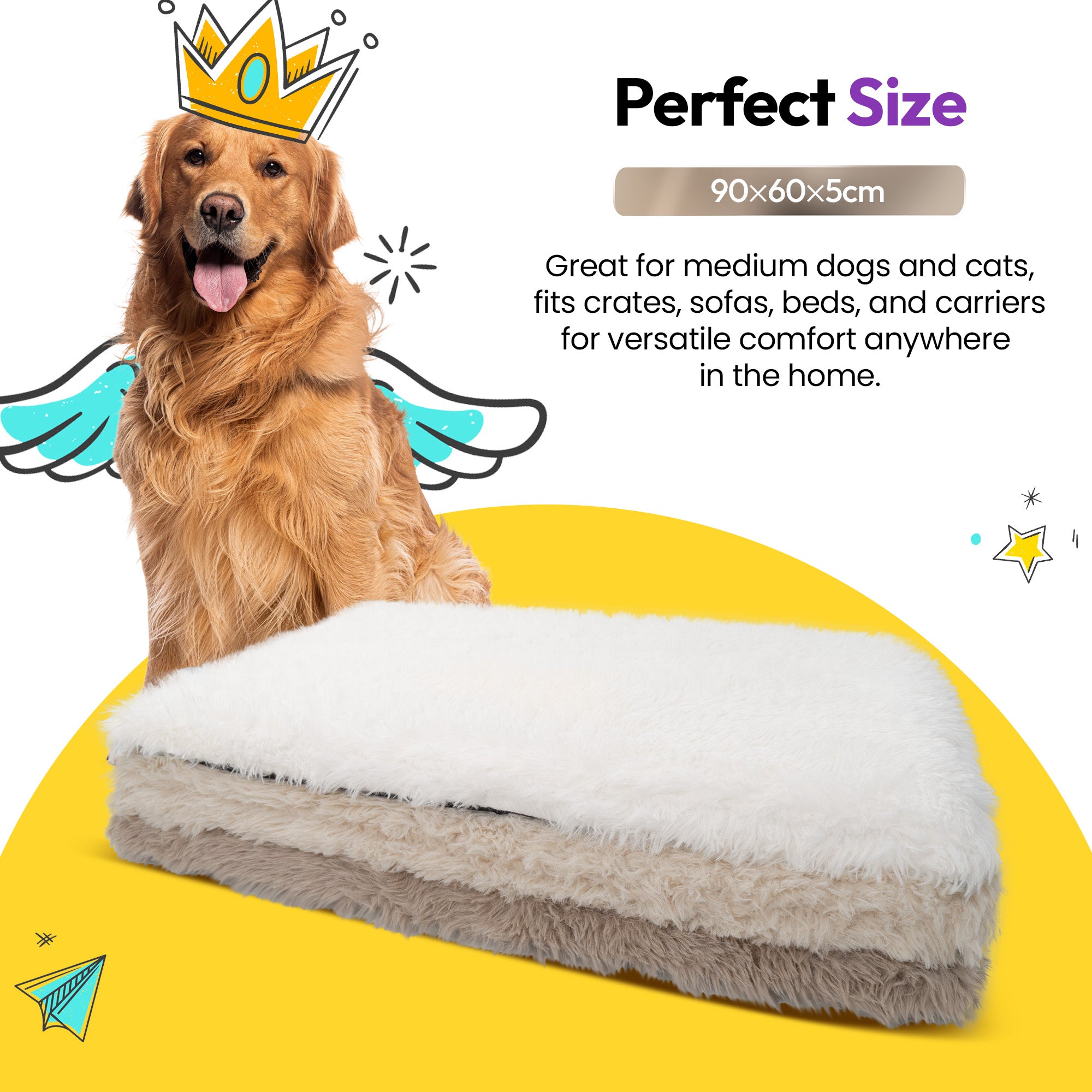 Tapis de sommeil apaisant en poils doux et touffus