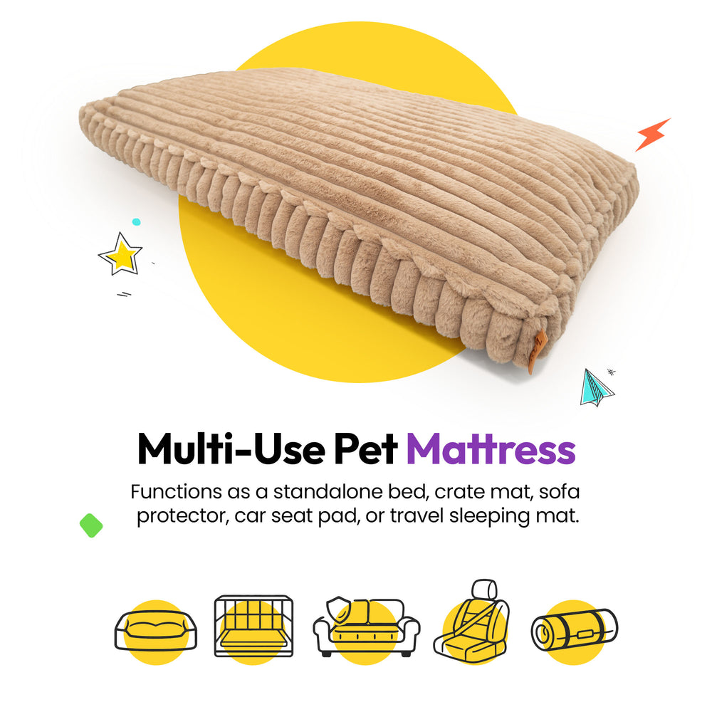Furry Corduroy Sleeping Mat, Brown