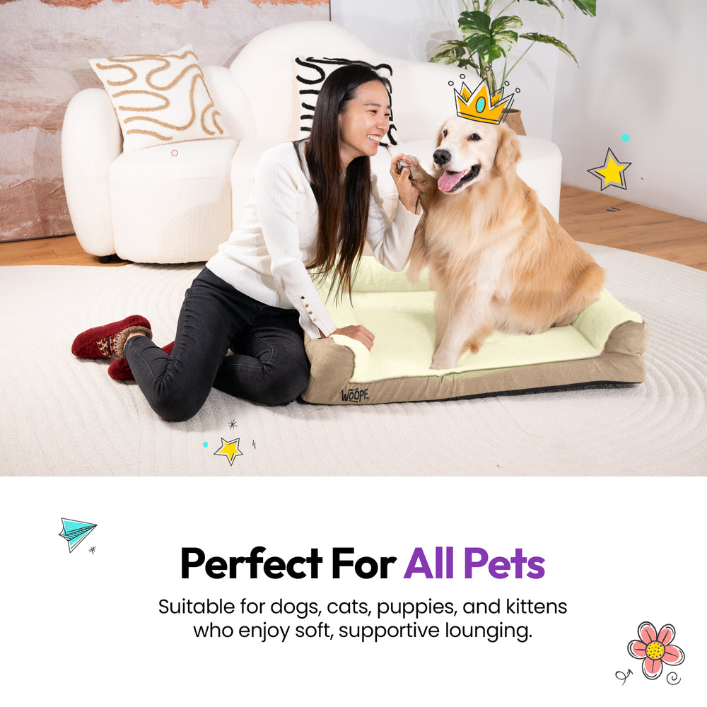 SNÖR Vet Orthopedic Bed, Cream