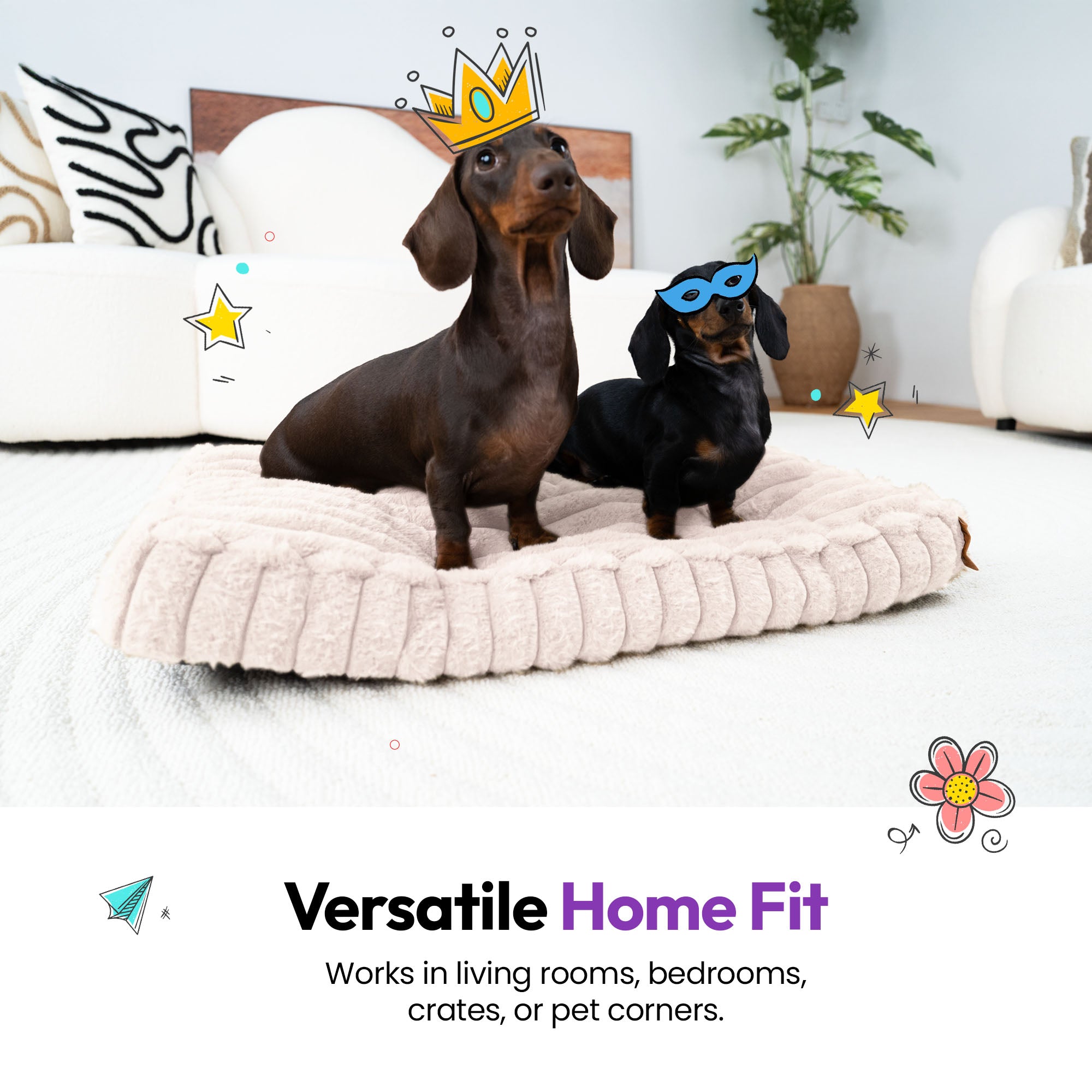 Tapis de couchage en velours côtelé duveteux