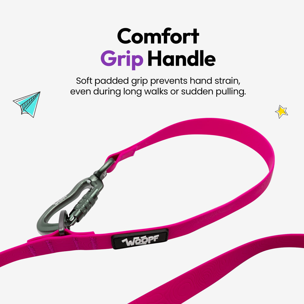 Sealskin Extendable Leash, Pink