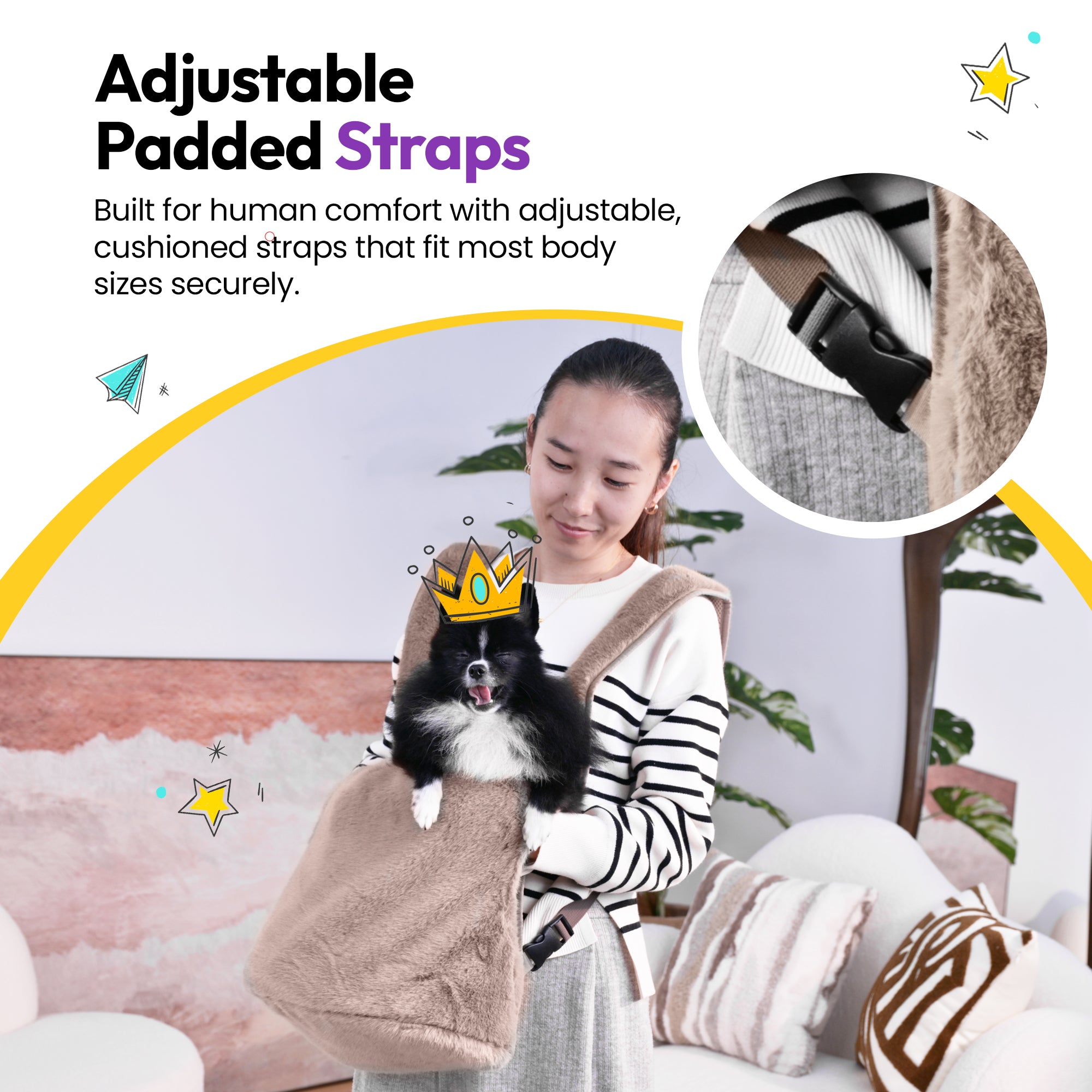 Pochette pour chiot en peluche