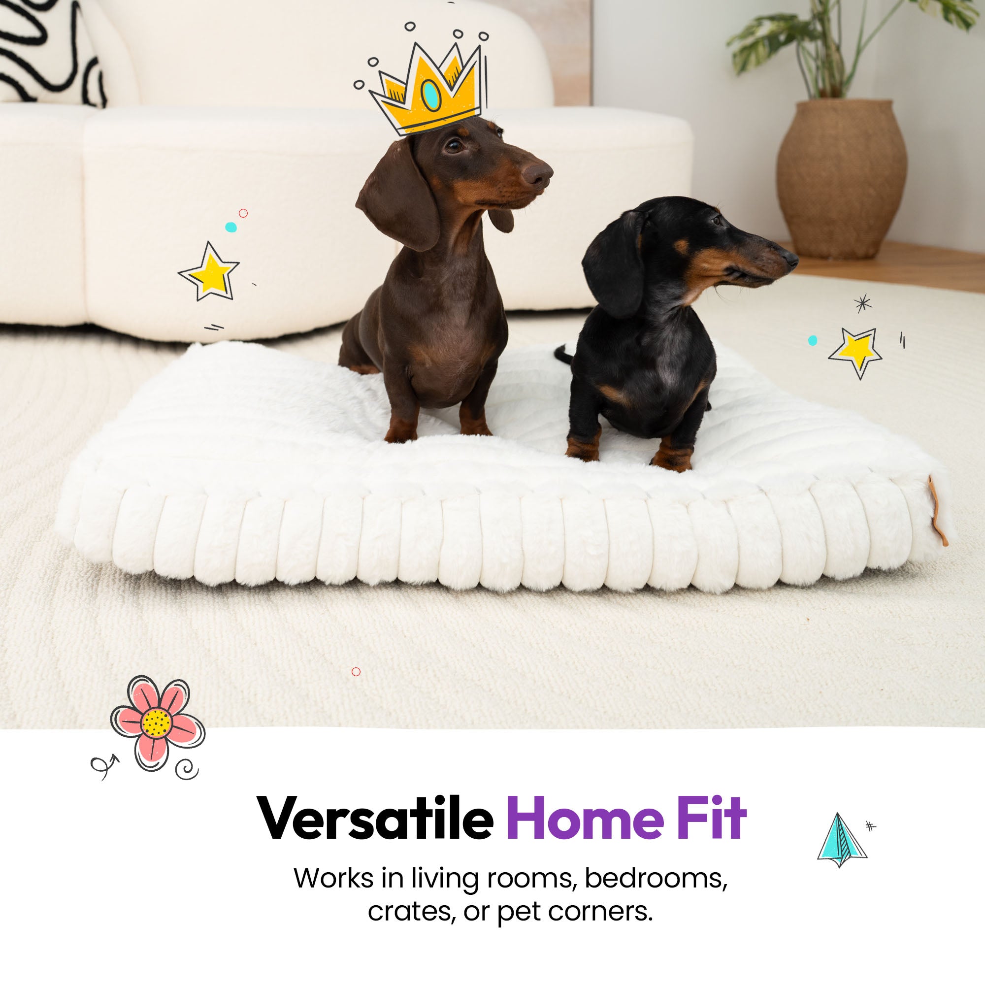 Tapis de couchage en velours côtelé duveteux