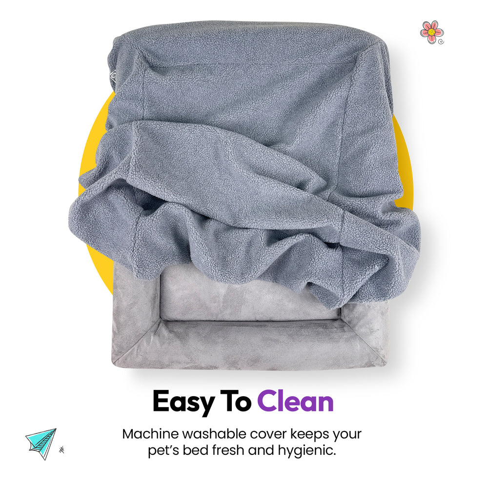 SNÜZ Bed Slip-On Cover Fleece, Grey