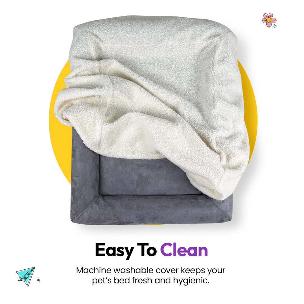 SNÜZ Bed Slip-On Cover Fleece, Cream