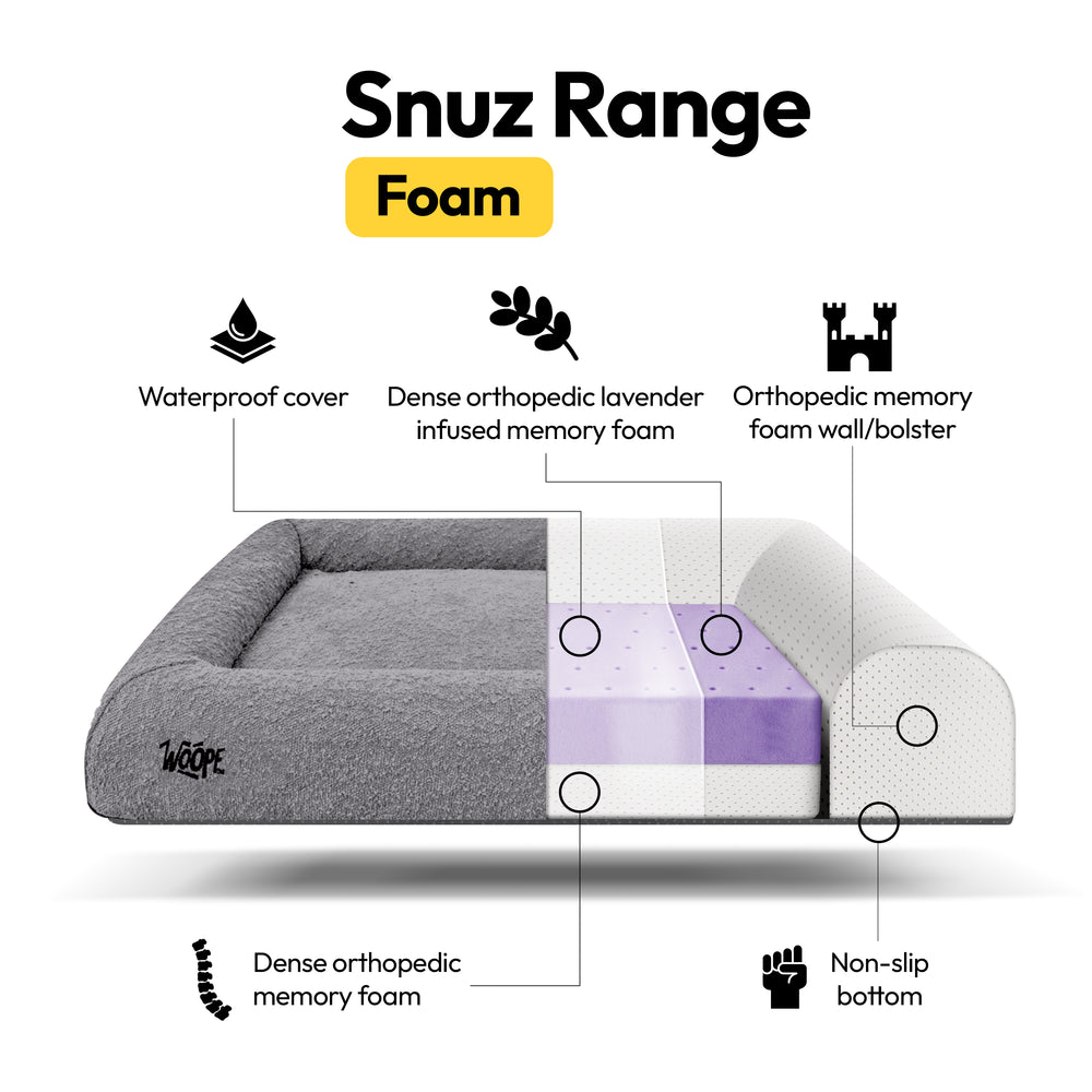 SNÜZ Vet Orthopedic Bed, Grey