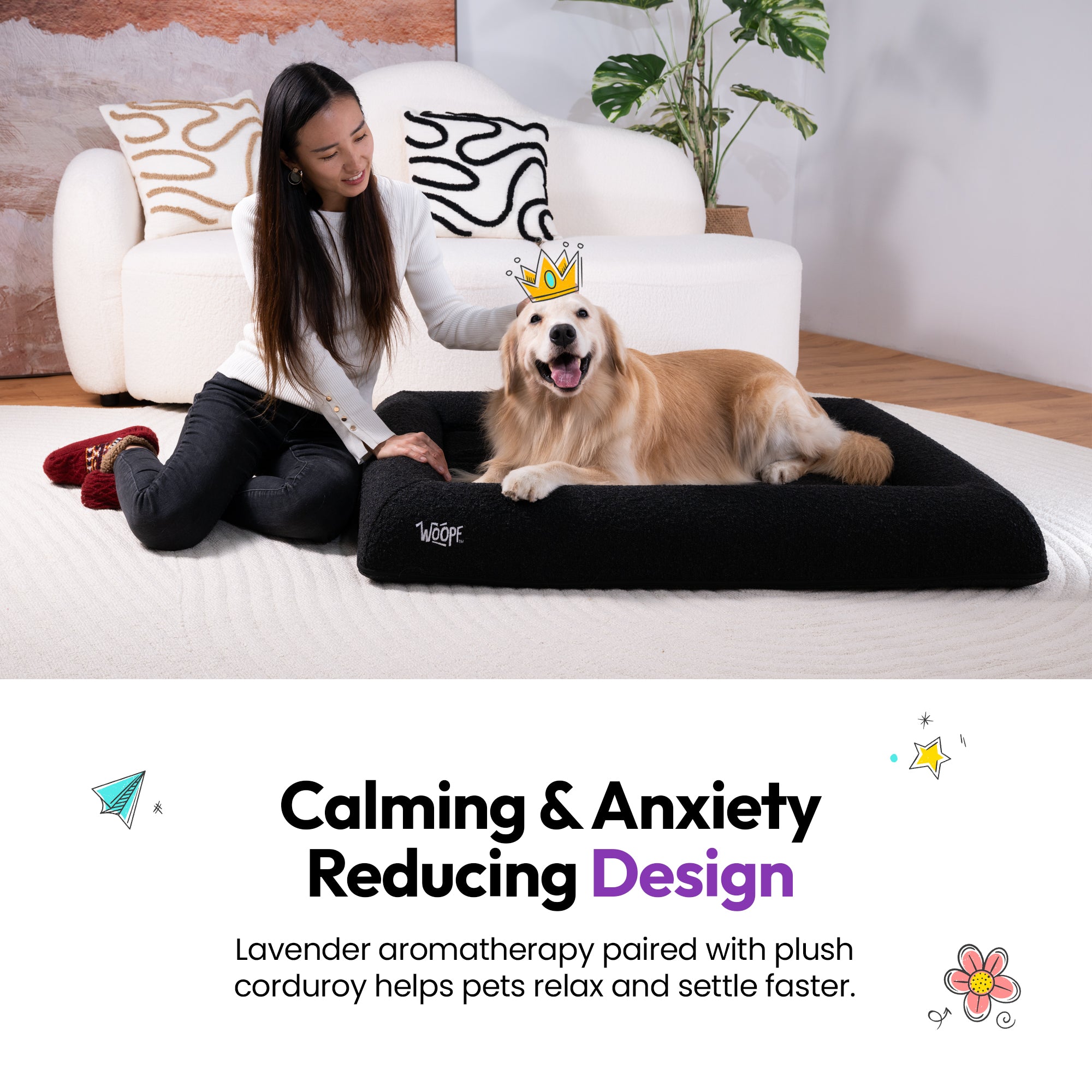 Cama ortopédica infusionada con lavanda