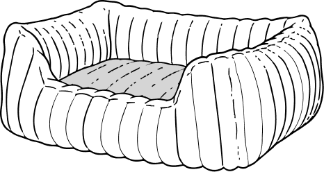 Size Guide for Corduroy Orthopedic Open Front Bed