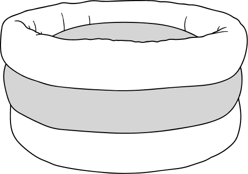 Size Guide for Calming Orthopedic Comfort Donut Bed
